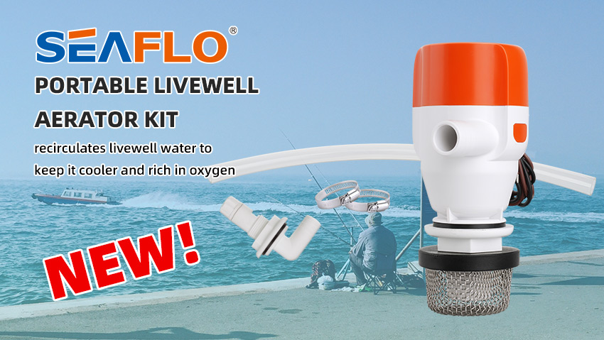 thumbnail image 2 of Amarine Made 350GPH Marine Bilge Pump Kit – Portable Livewell Aeration Pump With Tube 2 of 3